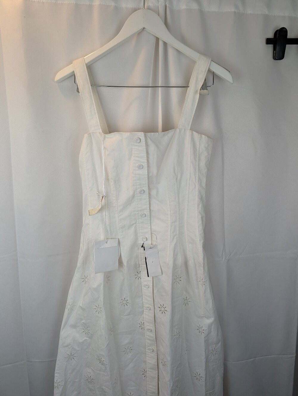 Chloé White Akanjo Edition Pinafore Midi Dress size XS(34) BNWT with marks - Picture 4 of 16